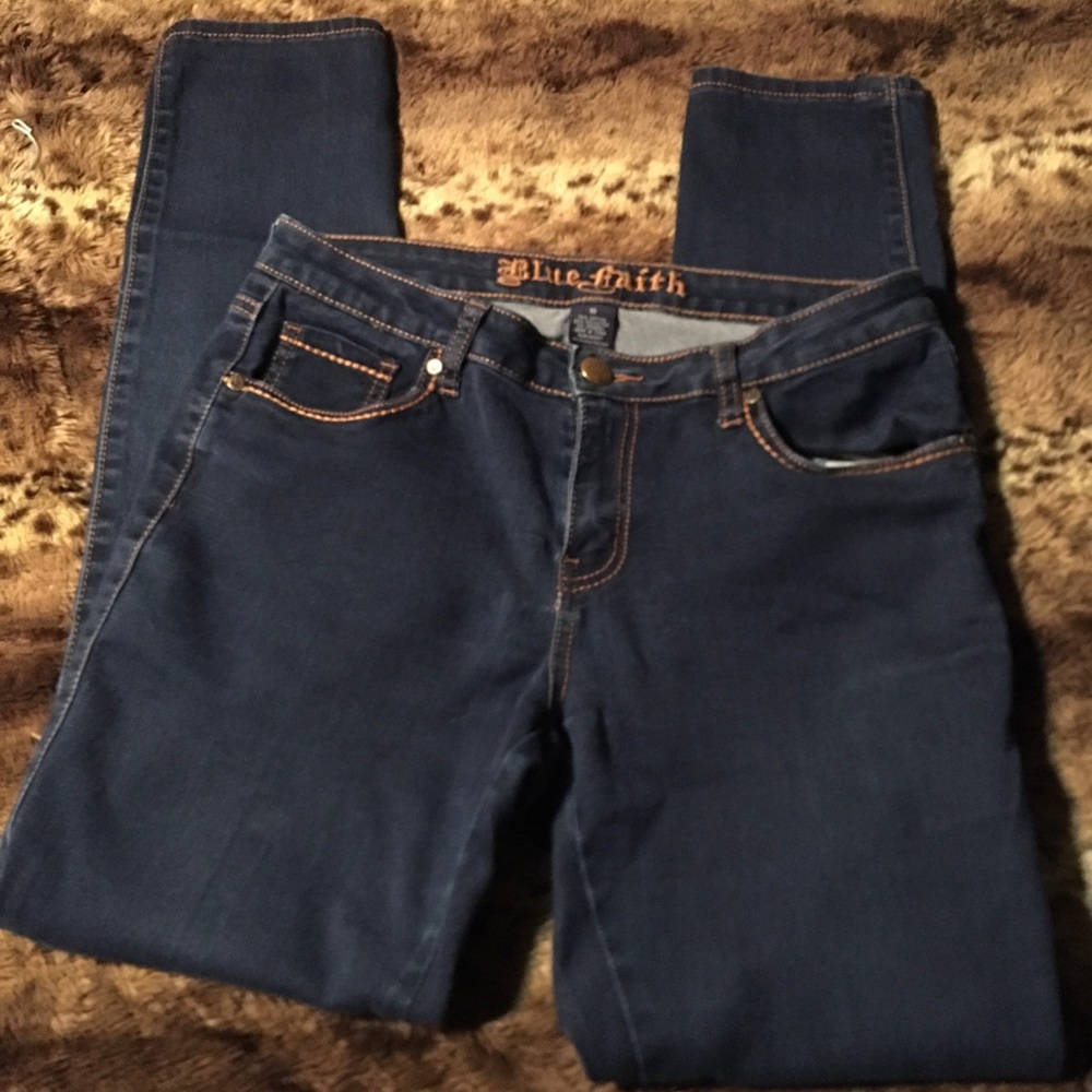 Blue Faith Blue Jeans Size 10 Skinny Leg Stretch!